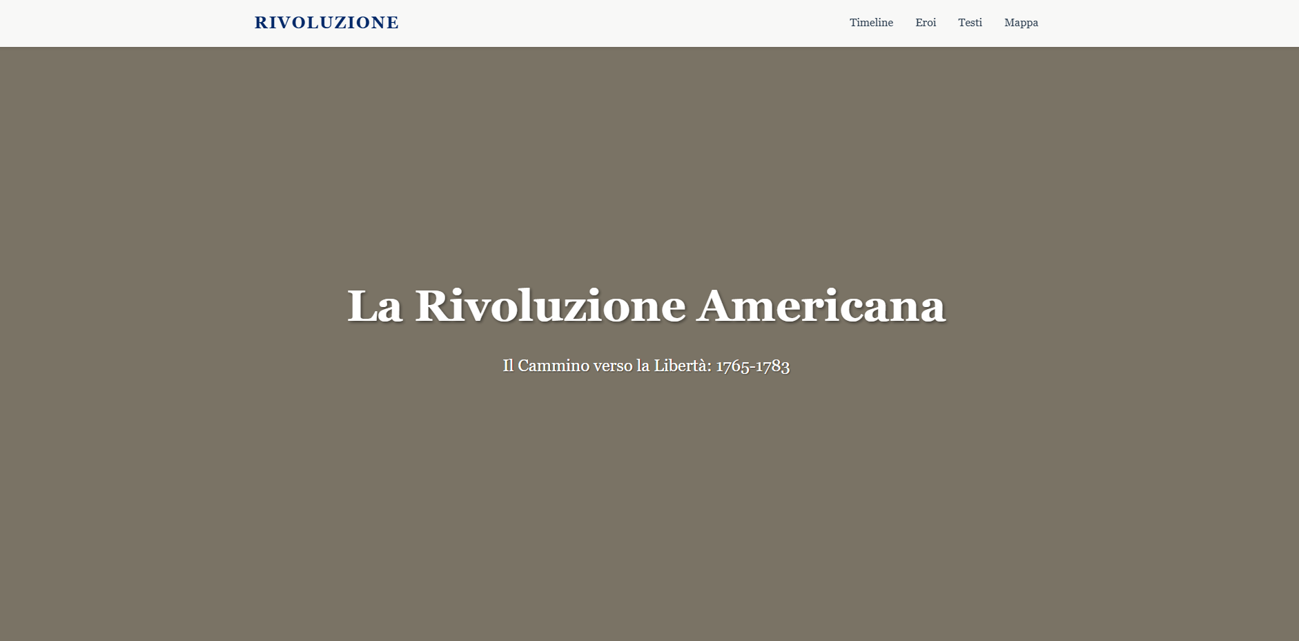 Screenshot del sito web